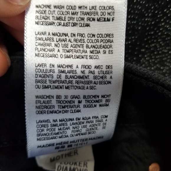 Mother High Rise Looker Diamond in The Rough Jeans - Picture 6 of 12